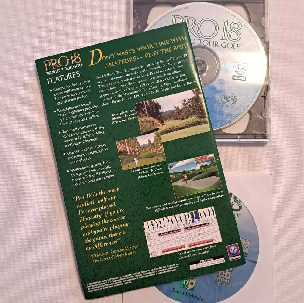4/$15 🌻 Pro 18 World Tour Golf PC Game Set